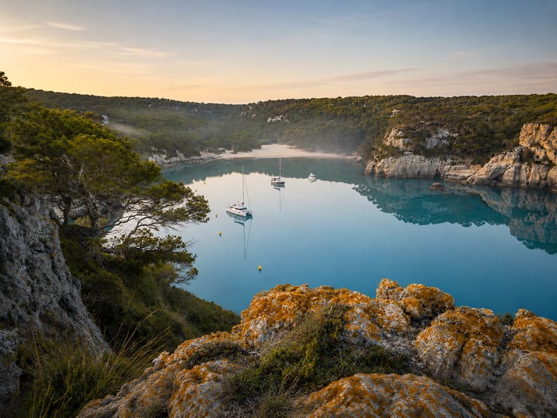 Cala Macarella en barco