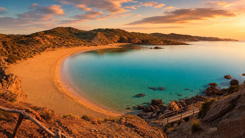 Playa de Cavalleria, en la costa norte de Menorca