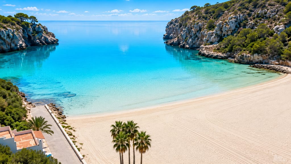 Vista de Cala en Porter desde el mar